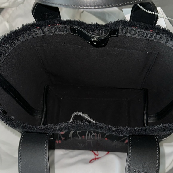 NWT Christian Louboutin Black/Black Small Frangibus Tote Bag and dust bag! - Picture 9 of 16